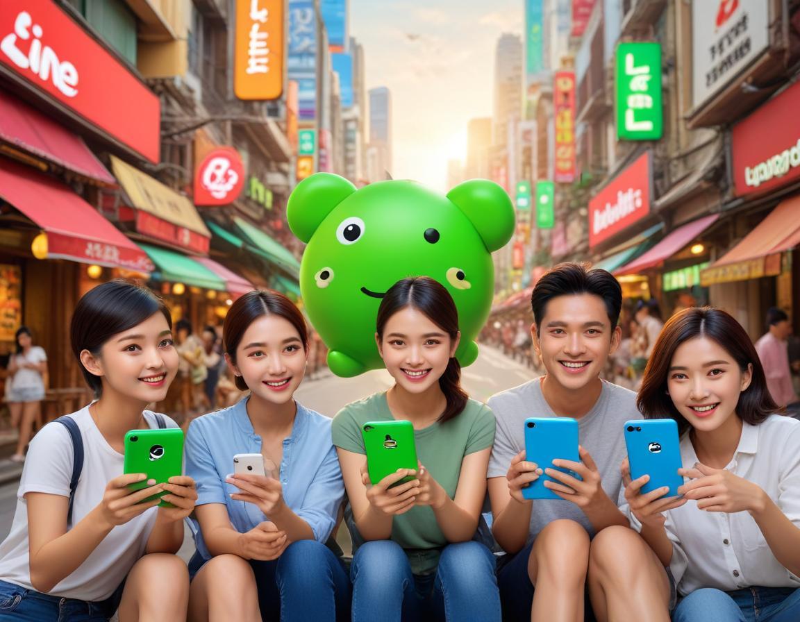 อินเทอร์เฟซ Line Mini อนาคตสไตล์ ทันสมัย สวยงาม และนวัตกรรมในแดนสร้างสรรค์ดิจิทัล.
